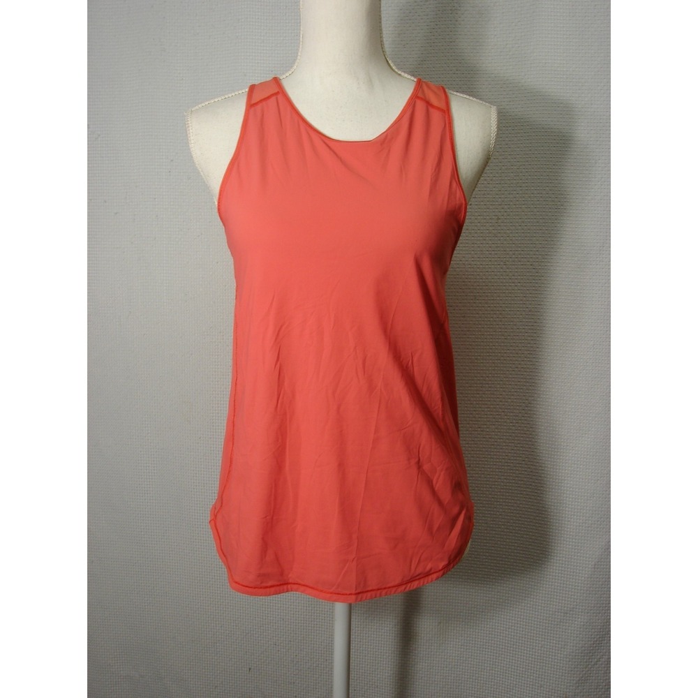 Lululemon Sculpt Tank Top Poppy Coral Size 6 Activewear Running Workout Yoga